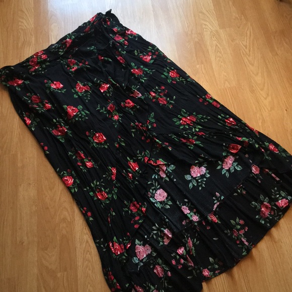 Floral High/Low Wrap Skirt by Forever 21+ Size 3x - Picture 1 of 3